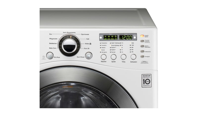 LG Waschmaschine mit 15 kg Fassungsvermögen, Smart Diagnosis und Intelligente Beladungserkennung, F1255FDH