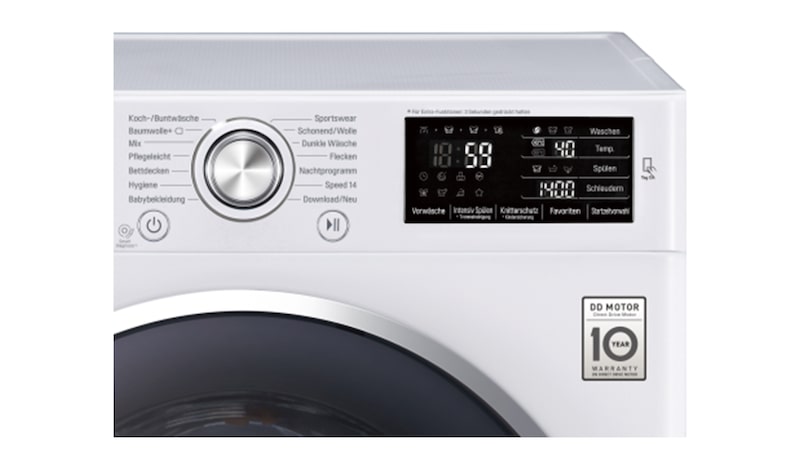 LG Waschmaschine mit TurboWash™, 7 kg Fassungsvermögen und Tag On NFC Funktion, F14U2QCN2H