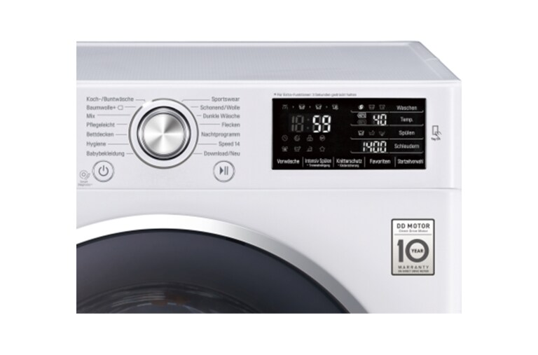 LG Waschmaschine mit TurboWash™, 7 kg Fassungsvermögen und Tag On NFC Funktion, F14U2QCN2H
