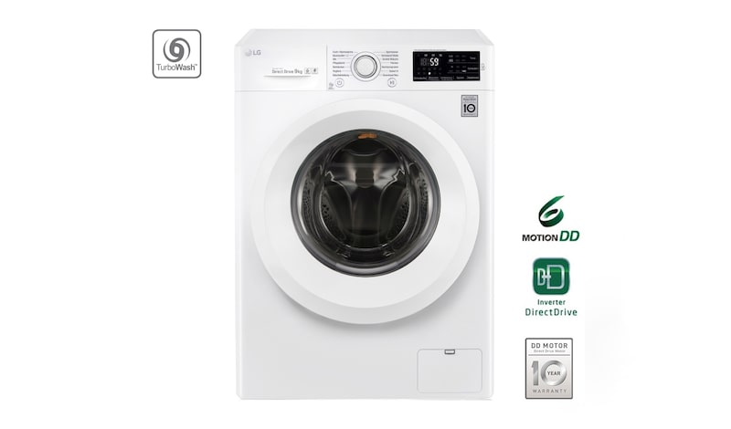 LG Waschmaschine mit 6 Motion Direct Drive™, 9 kg Fassungsvermögen und TurboWash™, F14U2V9KG