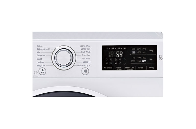 LG Waschmaschine mit 6 Motion Direct Drive™, 9 kg Fassungsvermögen und TurboWash™, F14U2VDN1H