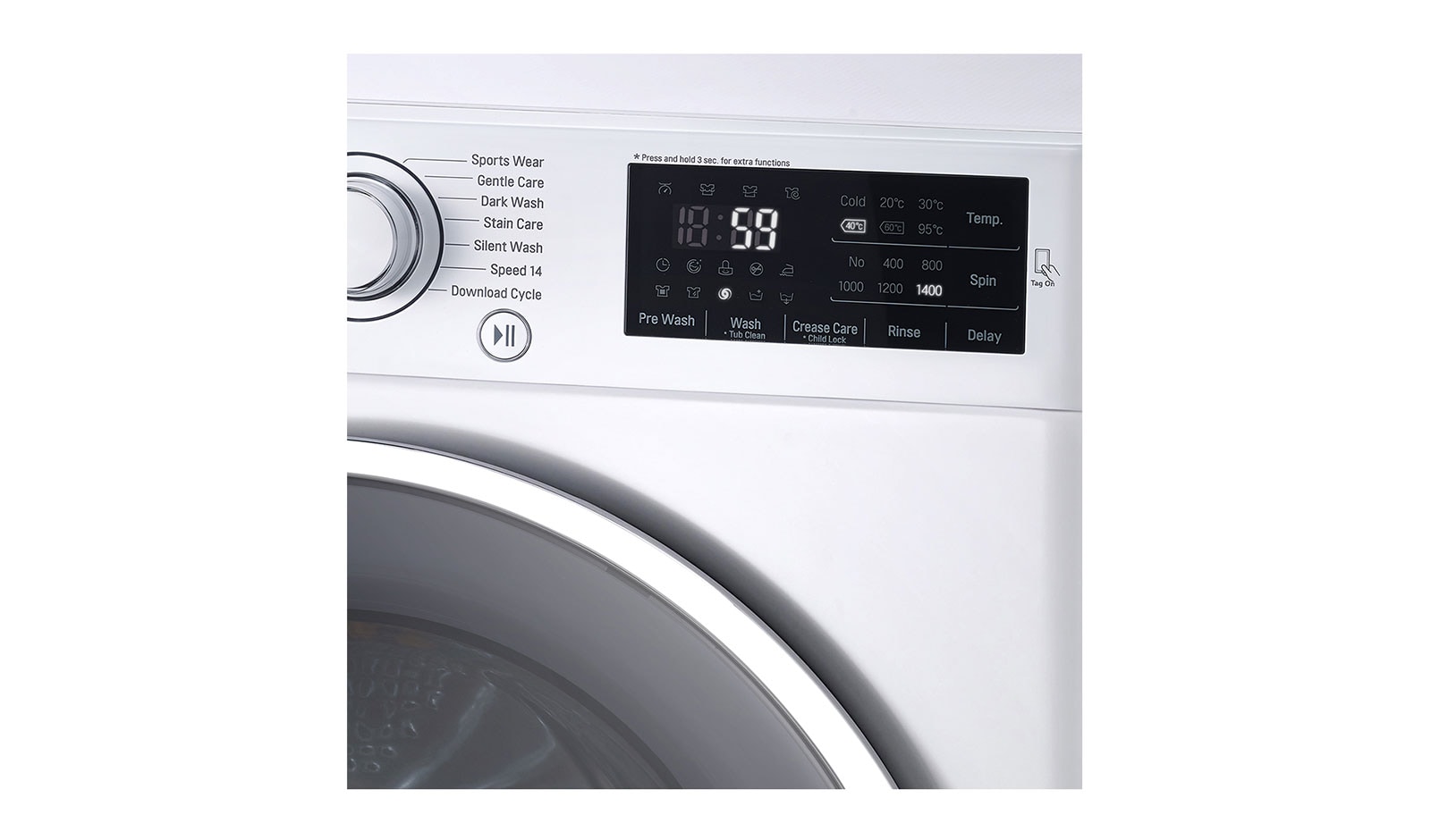LG Waschmaschine mit 6 Motion Direct Drive™, 9 kg Fassungsvermögen und TurboWash™, F14U2VDN1H