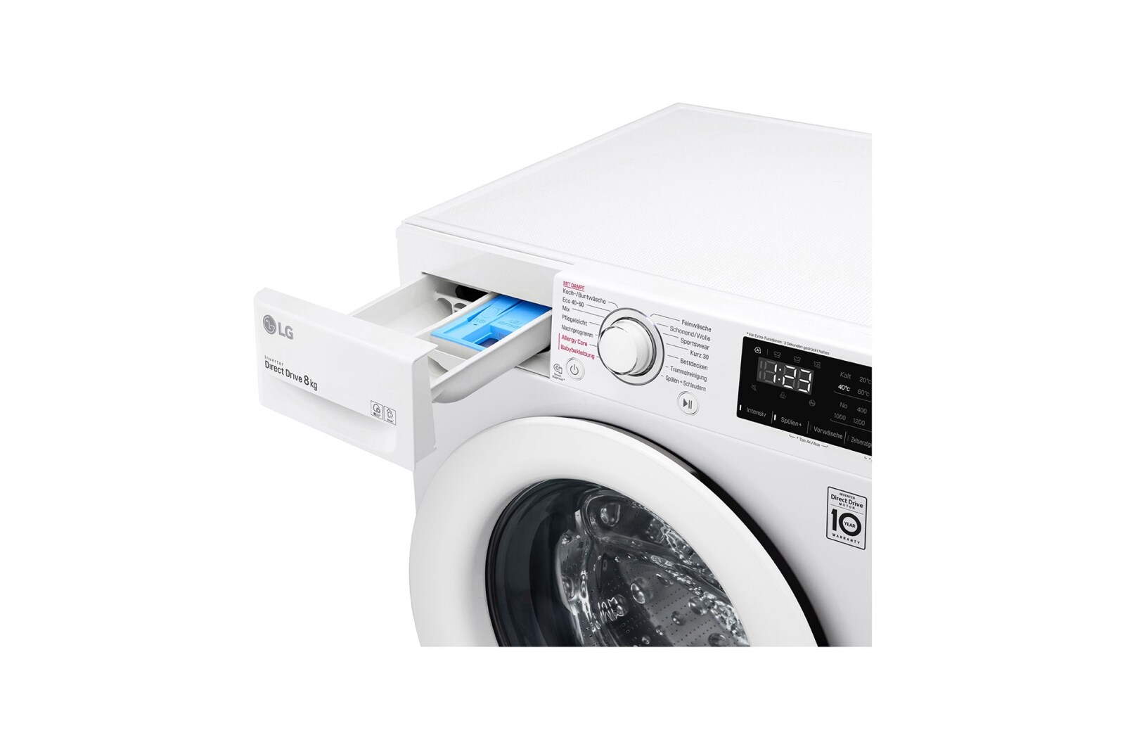 LG Waschmaschine | 8 kg | AI DirectDrive™ | Steam, F14WM8LN0E