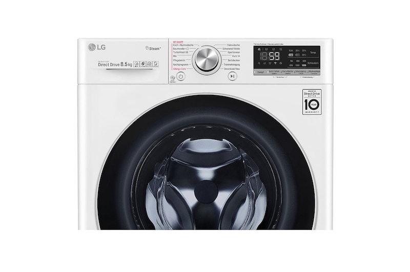 LG SLIM Waschmaschine | 8,5kg | AI Direct Drive™ | Steam | TurboWash™, F2V7SLIM8E