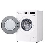 LG Waschmaschine Essence White (8 kg, 1.350 U./Min., EEK A) mit schwarzem Bullaugenring | F4WB3085, F4WB3085