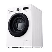 LG Waschmaschine Essence White (8 kg, 1.350 U./Min., EEK A) mit schwarzem Bullaugenring | F4WB3085, F4WB3085