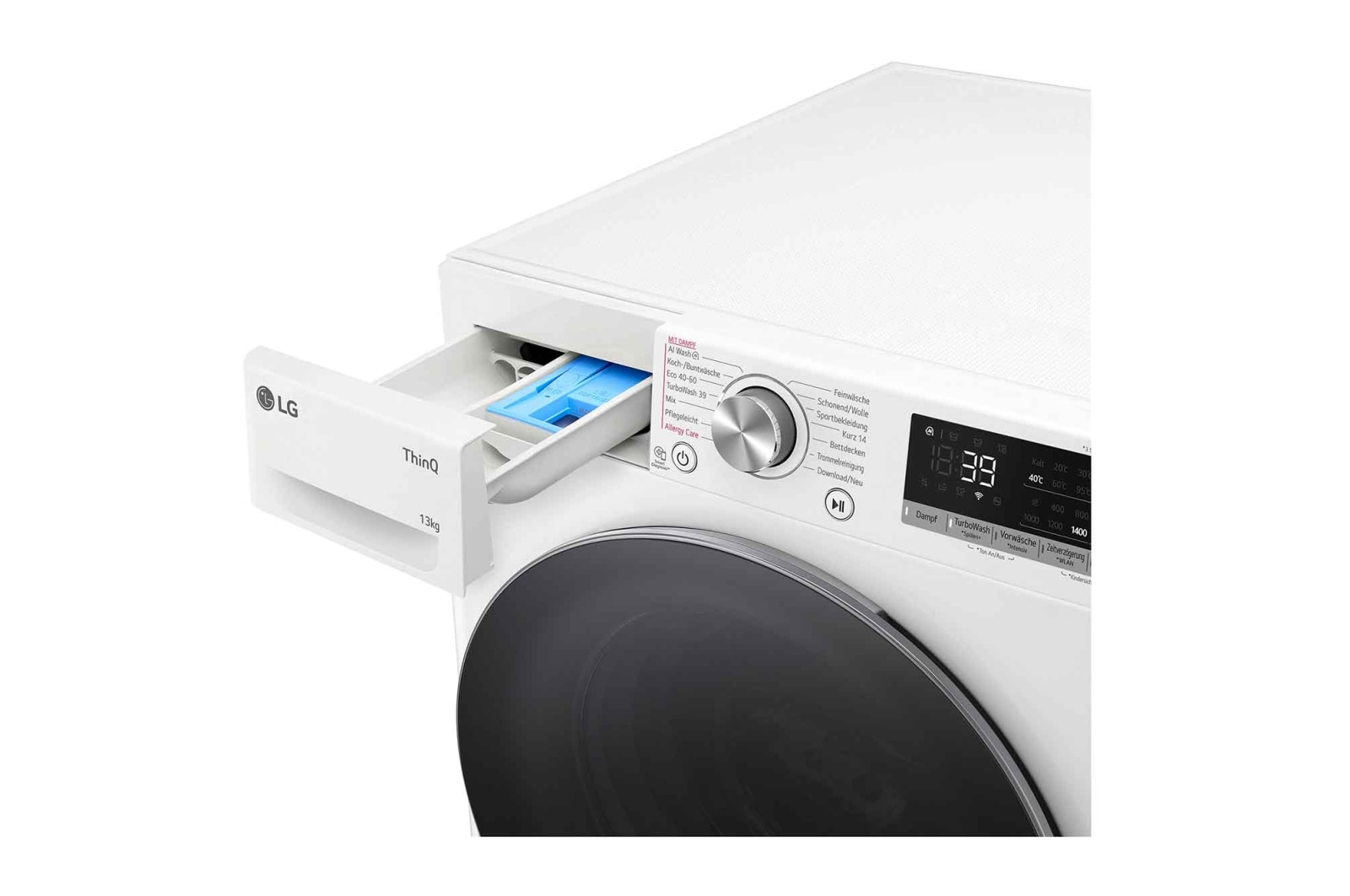 LG Waschmaschine (13 kg, 1.400 U./Min., EEK A) mit silber Bullaugenring | F4WR7031, F4WR7031