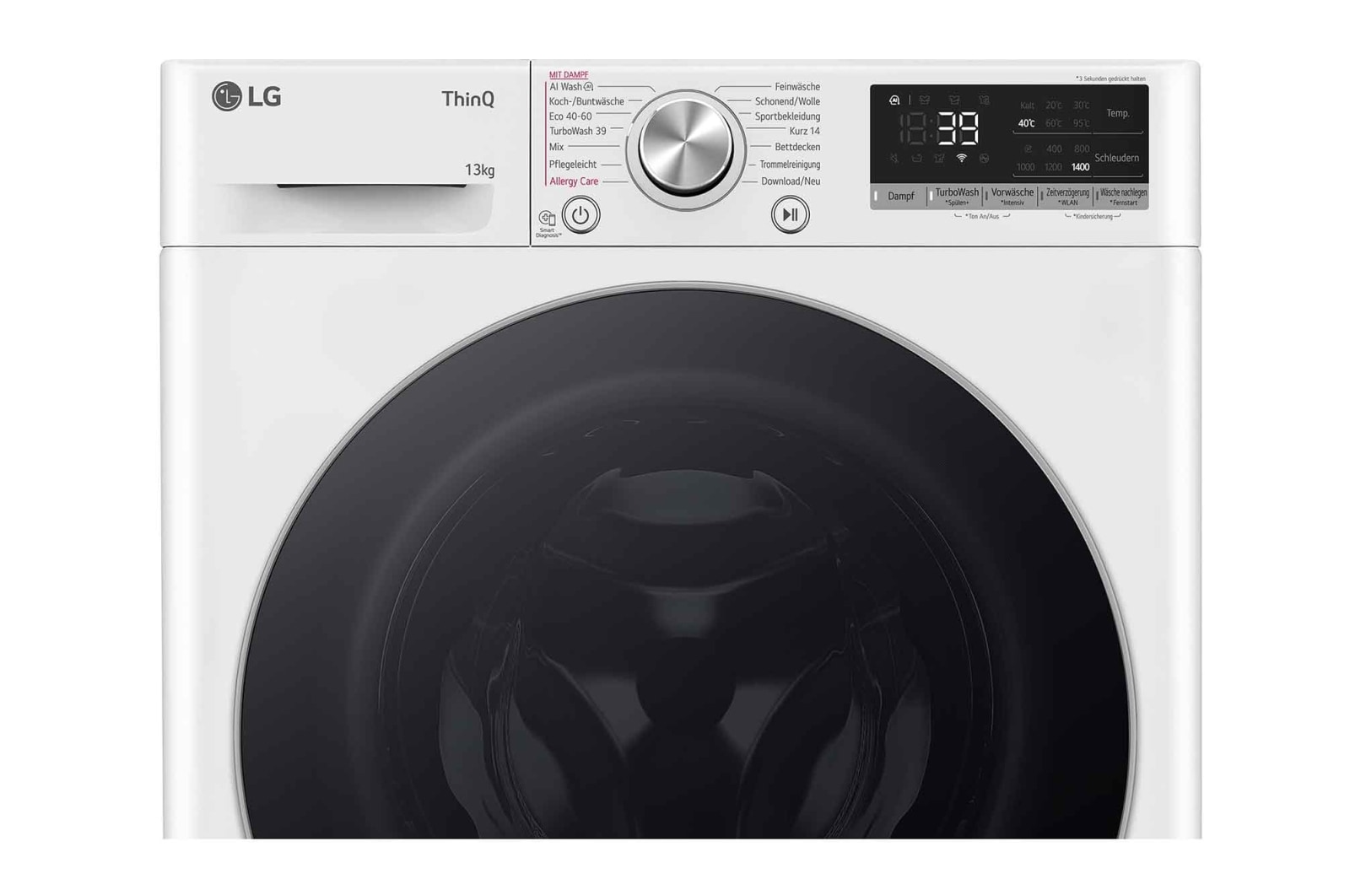 LG Waschmaschine (13 kg, 1.400 U./Min., EEK A) mit silber Bullaugenring | F4WR7031, F4WR7031