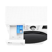 LG Waschmaschine mit 13 kg Kapazität | Energyeffizienz A | 1.360 U./Min. | Weiss mit schwarzem Bullaugenring | F4WR703Y, F4WR703Y