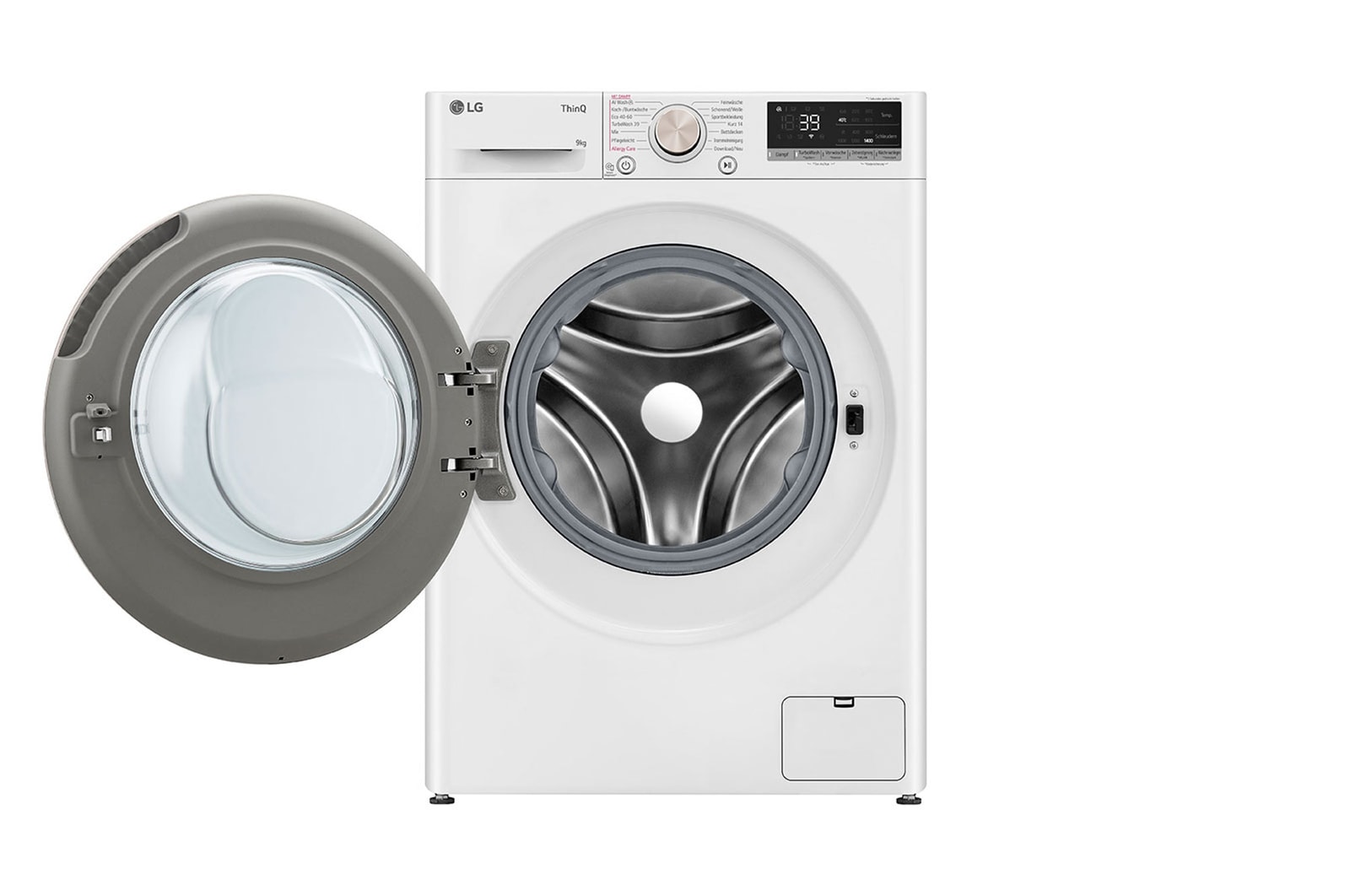 LG Waschmaschine Weiss (A-10%*, 9 kg, 1.360 U./Min.) mit AI DD® & TurboWash®360° | F4WR709G, F4WR709G