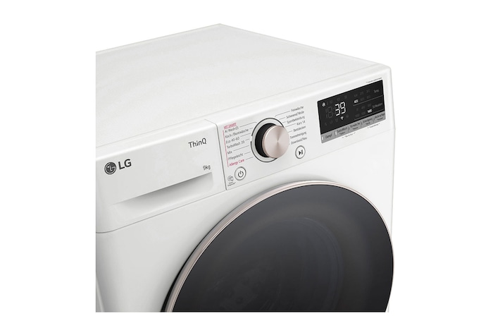 LG Waschmaschine Weiss (A-10%*, 9 kg, 1.360 U./Min.) mit AI DD® & TurboWash®360° | F4WR709G, F4WR709G