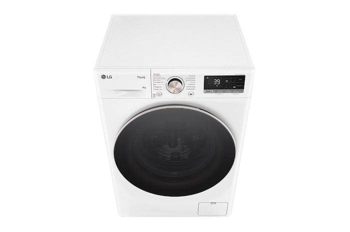 LG Waschmaschine Weiss (A-10%*, 9 kg, 1.360 U./Min.) mit AI DD® & TurboWash®360° | F4WR709G, F4WR709G