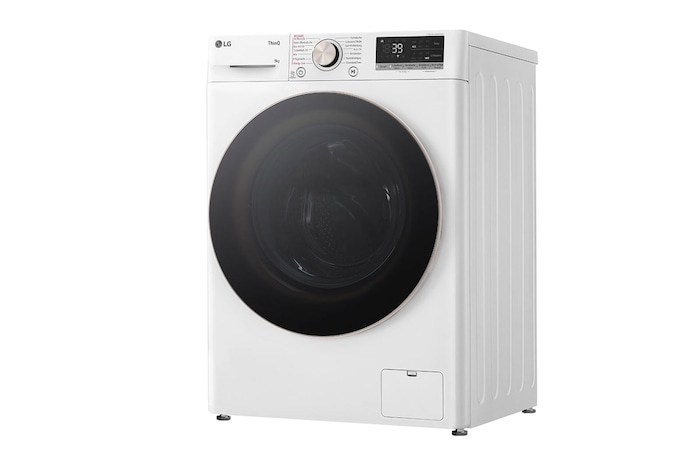 LG Waschmaschine Weiss (A-10%*, 9 kg, 1.360 U./Min.) mit AI DD® & TurboWash®360° | F4WR709G, F4WR709G