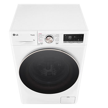 LG Waschmaschine Weiss (A-10%*, 9 kg, 1.360 U./Min.) mit AI DD® & TurboWash®360° | F4WR709G, F4WR709G