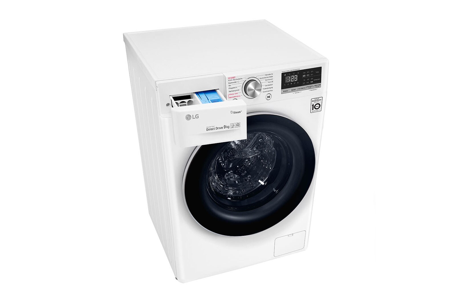 LG Waschmaschine mit 9kg Fassungsvermögen, AI DD™ und Steam, F4WV409S1