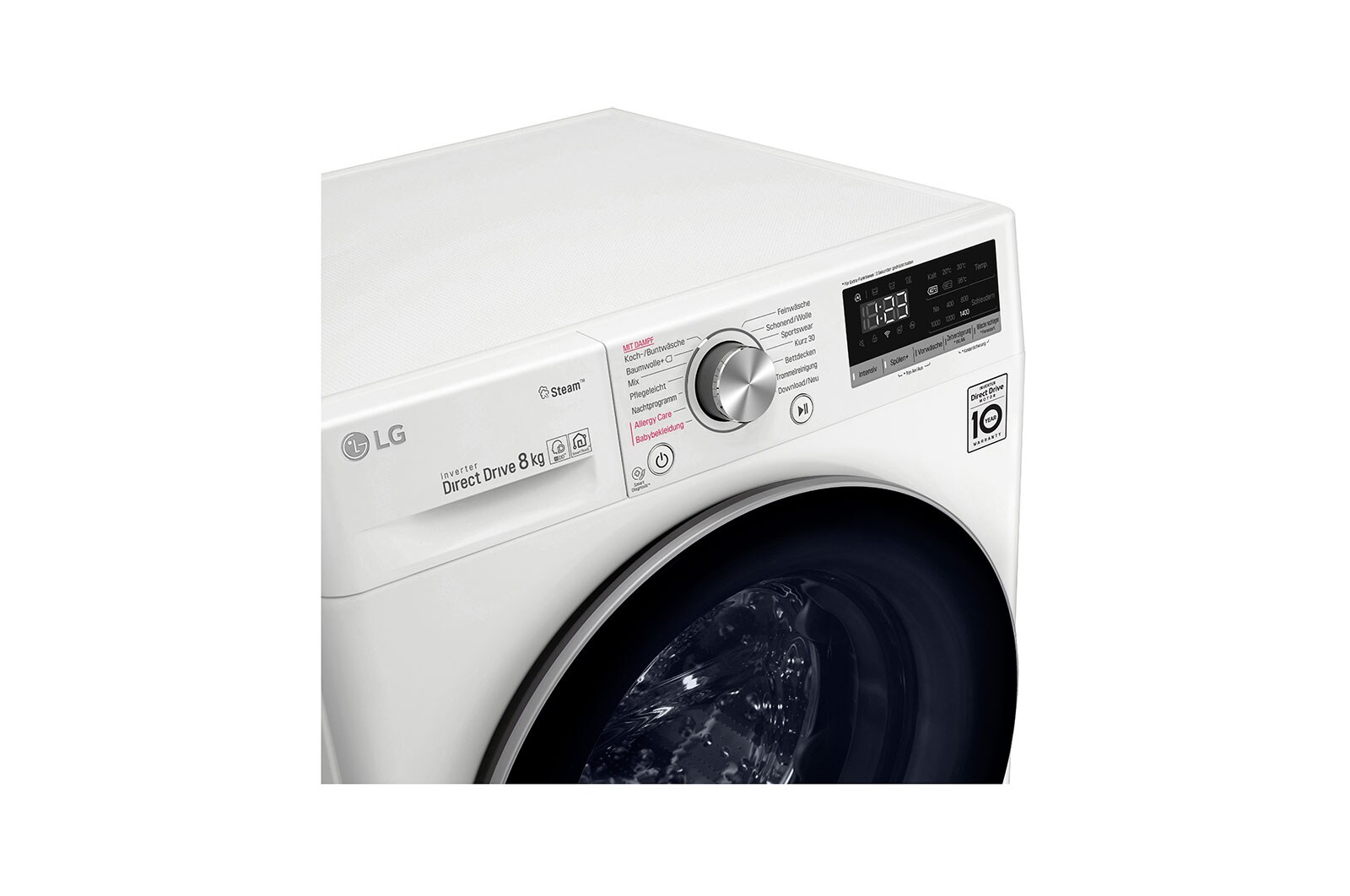 LG Waschmaschine | 8kg | AI DD™ | Steam, F4WV4A8S0