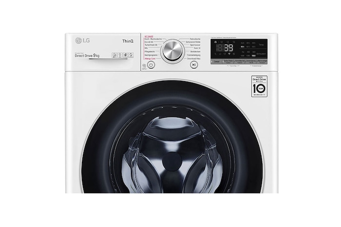 LG Waschmaschine | 9 kg | Energieeffizienzklasse A | AI DD® | Steam | TurboWash® 360°, F4WV709P1E