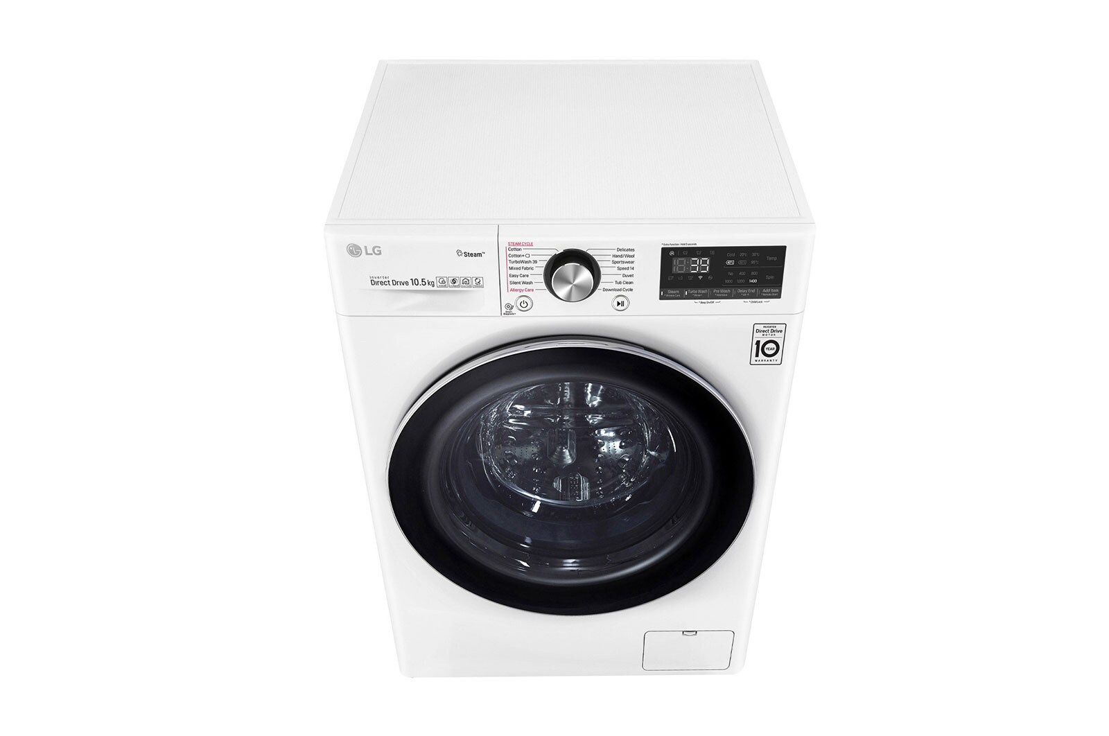 LG Waschmaschine | 10,5 kg | AI DD™ | Steam+™ | TurboWash™360° , F4WV910P2