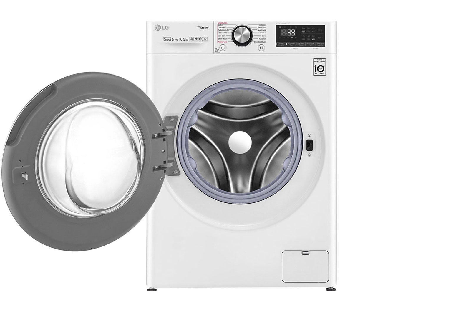 LG Waschmaschine | 10,5 kg | AI DD™ | Steam+™ | TurboWash™360° , F4WV910P2