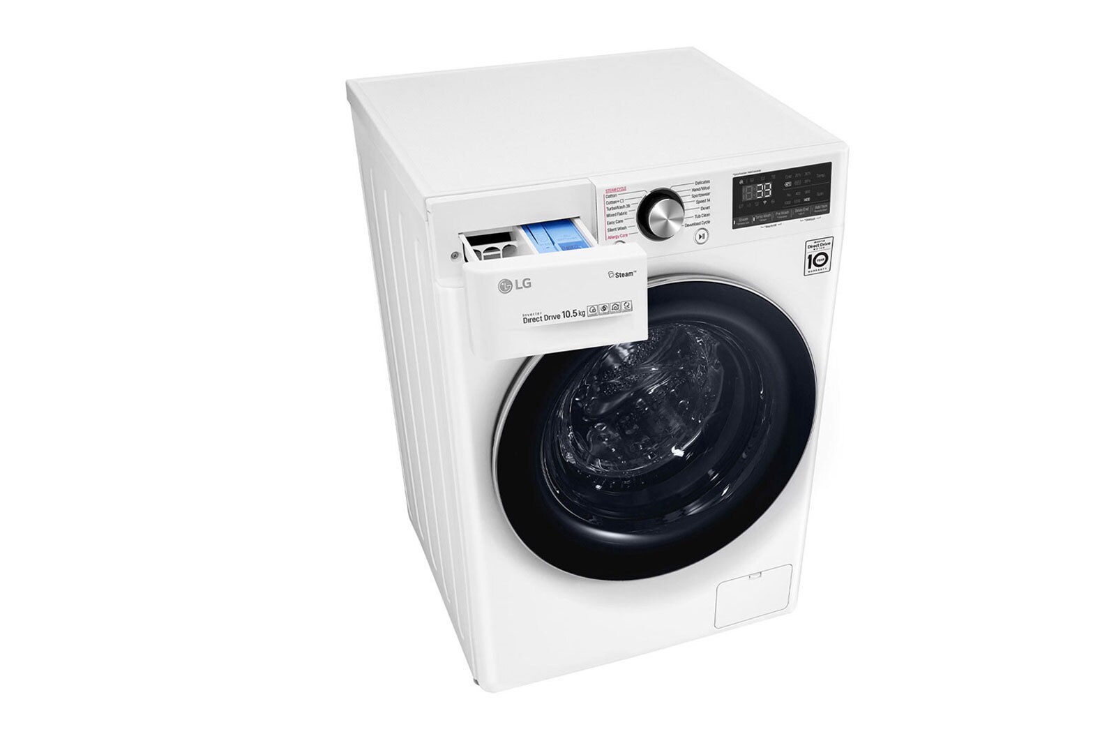LG Waschmaschine | 10,5 kg | AI DD™ | Steam+™ | TurboWash™360° , F4WV910P2