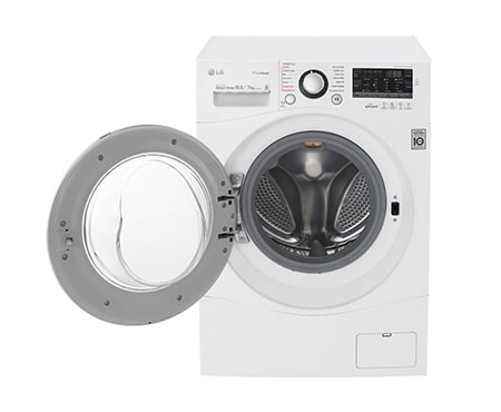 LG Waschtrockner mit ECO Hybrid System, NFC und 6 Motion DIRECT DRIVE™. 10,5 Kg Waschen / 7 kg Trocknen., F14A8JDH2NH