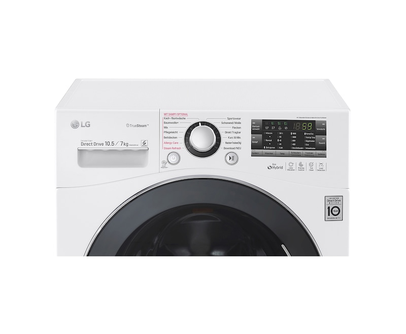LG Waschtrockner mit ECO Hybrid System, NFC und 6 Motion DIRECT DRIVE™. 10,5 Kg Waschen / 7 kg Trocknen., F14A8JDH2NH