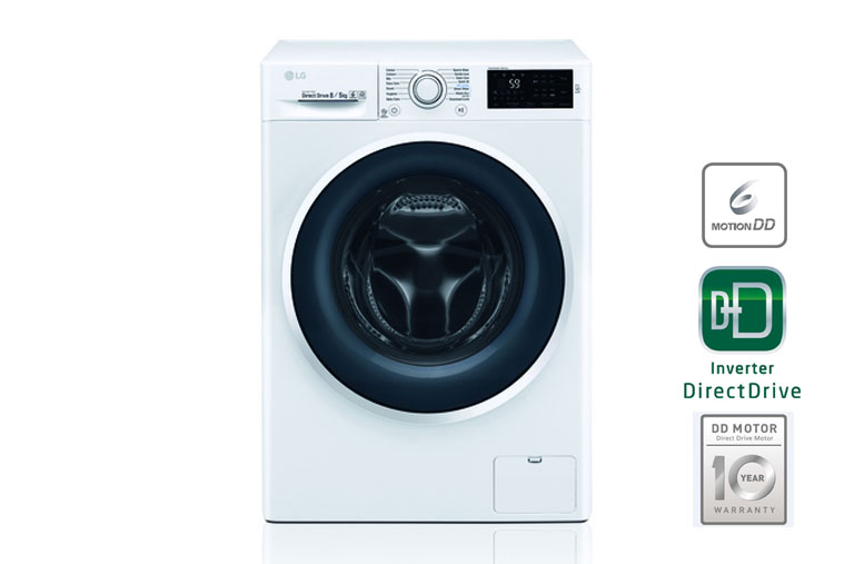 Vorderseite von Waschtrockner mit NFC und 6 Motion DirectDrive™, 8 kg waschen / 5 kg trocknen F14WD85EN0