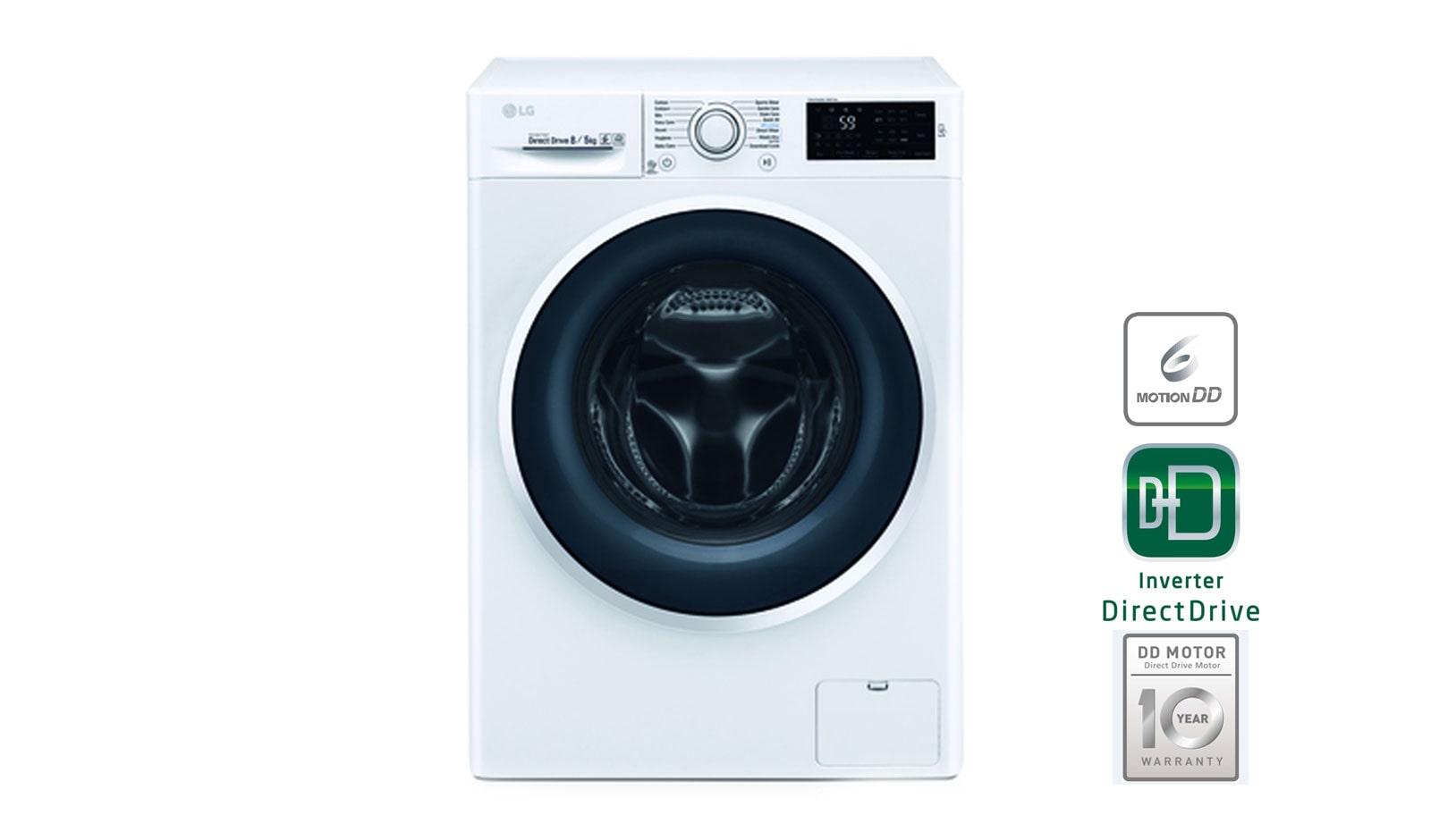 Vorderseite von Waschtrockner mit NFC und 6 Motion DirectDrive™, 8 kg waschen / 5 kg trocknen F14WD85EN0