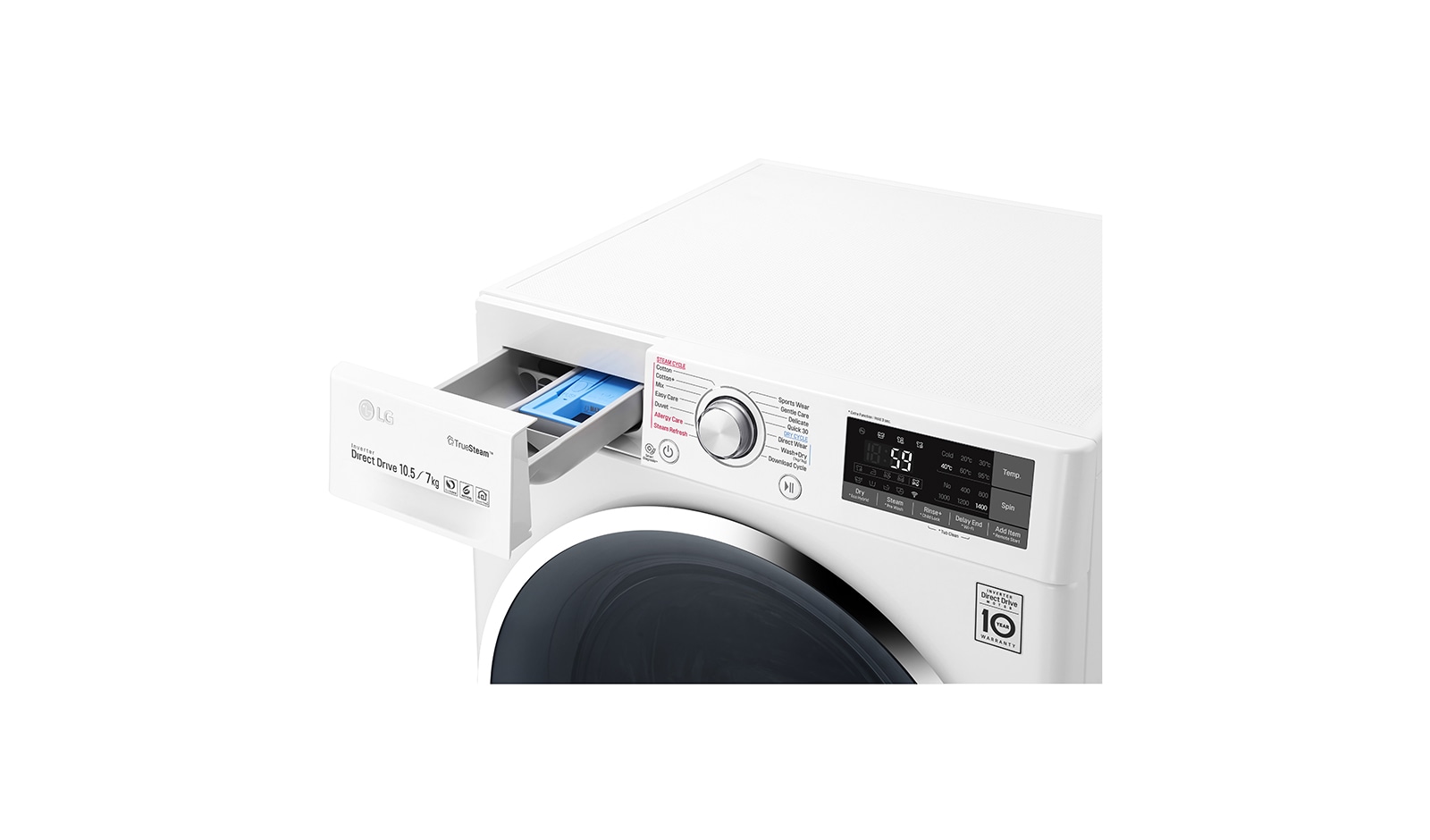 LG Waschtrockner mit 6 Motion DirectDrive™-Technologie. 9 kg waschen / 6 kg trocknen, F14WD96TH2