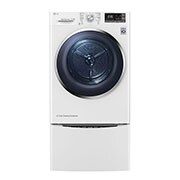 Vorderseite von LG Trockner mit Dual Inverter Wärmepumpentechnologie und autoreinigendem Kondensator bis zu 8 kg Fassungsvermögen RT8DIH2