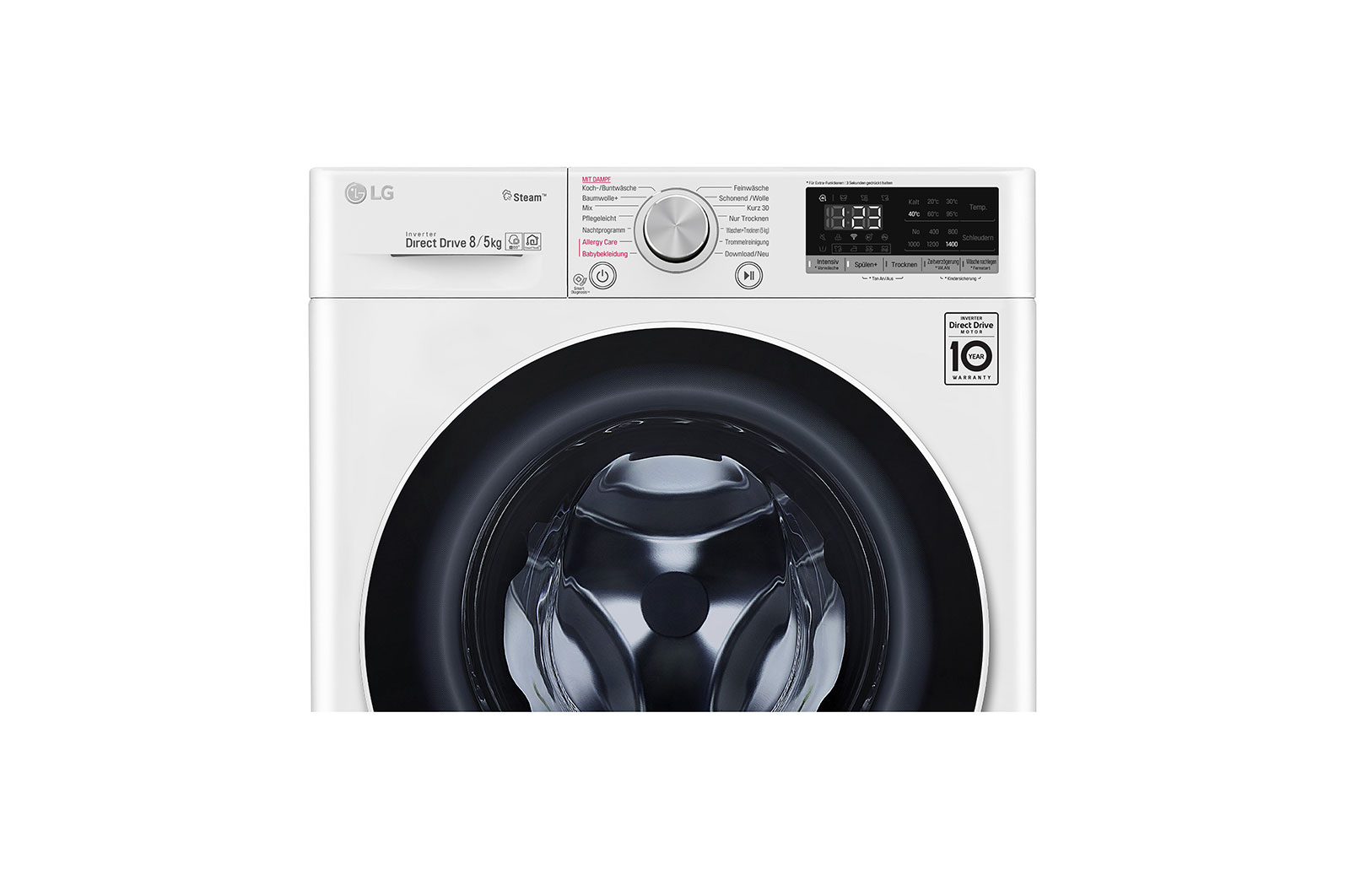 LG Waschtrockner | 8 kg Waschen/ 5kg Trocknen | Energieeffizienzklasse* E | AI DD™ | Steam, V4WD850