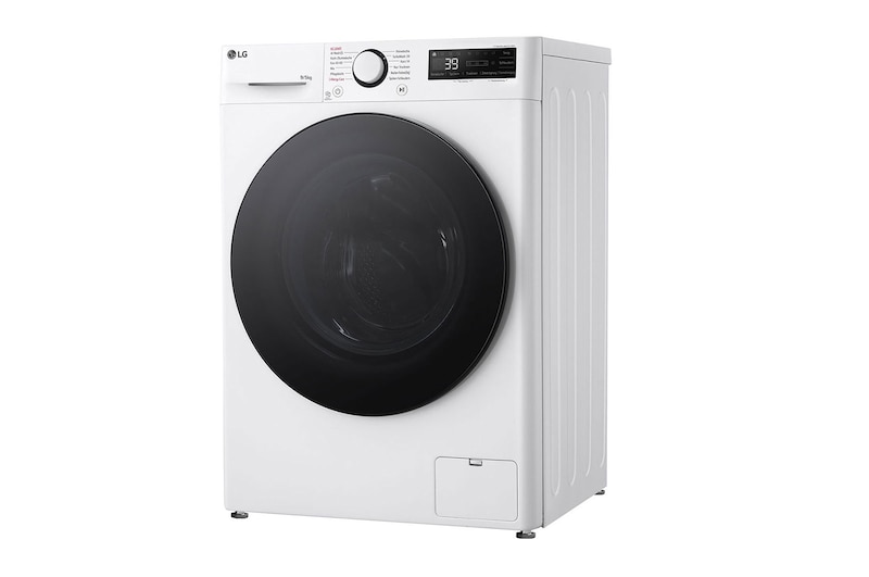 LG Waschtrockner mit 1.200 U./Min. | EEK A/E | 9 kg Waschen | 5 kg Trocknen | Weiss mit schwarzem Bullaugenring | V5WD95SLIM, V5WD95SLIM