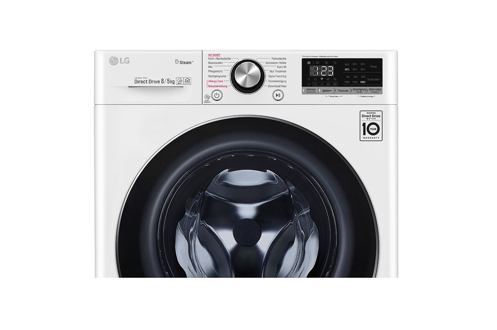 LG Waschtrockner | 8 kg Waschen/ 5kg Trocknen | AI DD™ | Steam, V6WD85S2