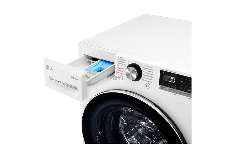 LG Waschtrockner | 9kg Waschen/ 6kg Trocknen | AI Direct Drive™ | Steam+™ | TurboWash 360°, V9WD96H2