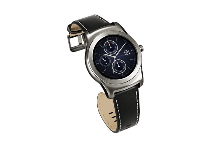 LG Watch Urbane Android Wear Armbanduhr mit rundem 1,3 Zoll P-OLED Display und zeitlosem, eleganten Design, W150
