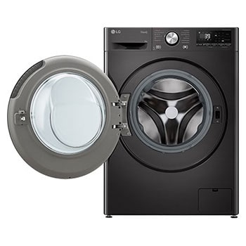 LG Waschmaschine Schwarz Slim Fit (A-10%*, 9 kg, 1.160 U./Min.) mit AI DD® & TurboWash®360° | F2V7SLIM9B, F2V7SLIM9B
