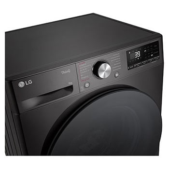 LG Waschmaschine Schwarz Slim Fit (A-10%*, 9 kg, 1.160 U./Min.) mit AI DD® & TurboWash®360° | F2V7SLIM9B, F2V7SLIM9B