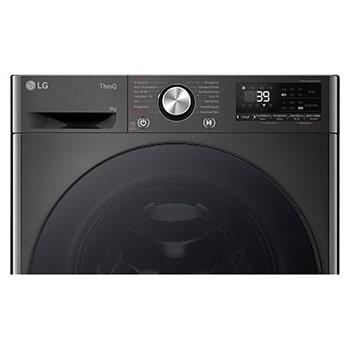 LG Waschmaschine Schwarz Slim Fit (A-10%*, 9 kg, 1.160 U./Min.) mit AI DD® & TurboWash®360° | F2V7SLIM9B, F2V7SLIM9B
