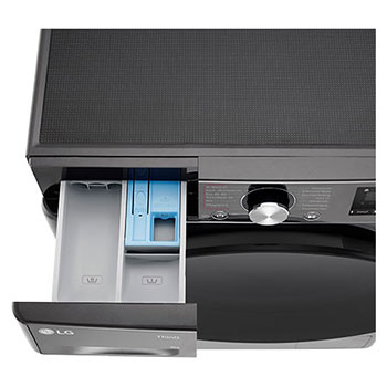 LG Waschmaschine Schwarz Slim Fit (A-10%*, 9 kg, 1.160 U./Min.) mit AI DD® & TurboWash®360° | F2V7SLIM9B, F2V7SLIM9B
