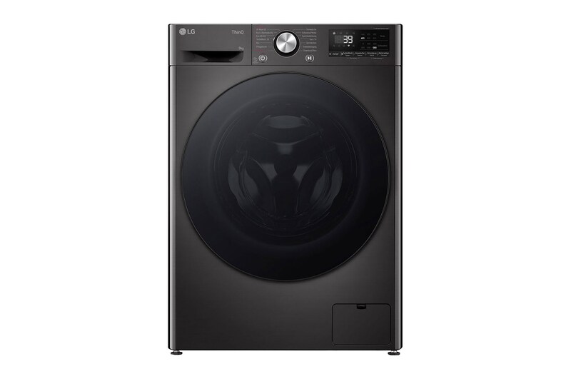 LG Waschmaschine Schwarz Slim Fit (A-10%*, 9 kg, 1.160 U./Min.) mit AI DD® & TurboWash®360° | F2V7SLIM9B, F2V7SLIM9B