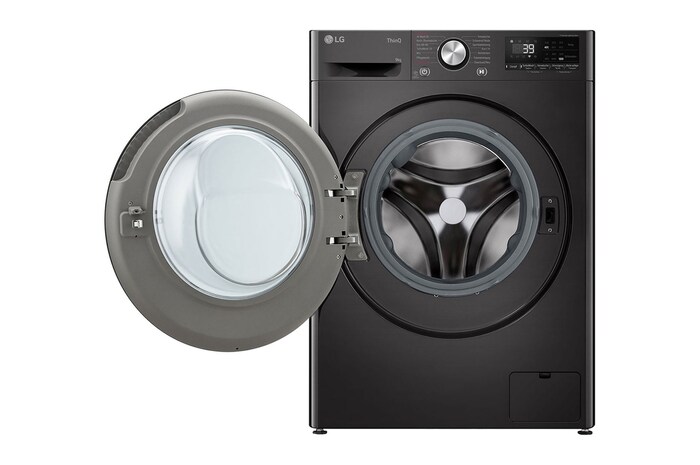 LG Waschmaschine Schwarz Slim Fit (A-10%*, 9 kg, 1.160 U./Min.) mit AI DD® & TurboWash®360° | F2V7SLIM9B, F2V7SLIM9B