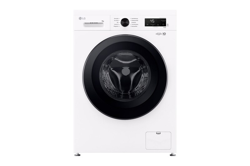 Vorderseite von Waschmaschine Essence White (A, 9 kg, 1.310 U./Min.) Unterbaufähig mit Steam & Inverter Direct Drive® | F4WB3095 F4WB3095