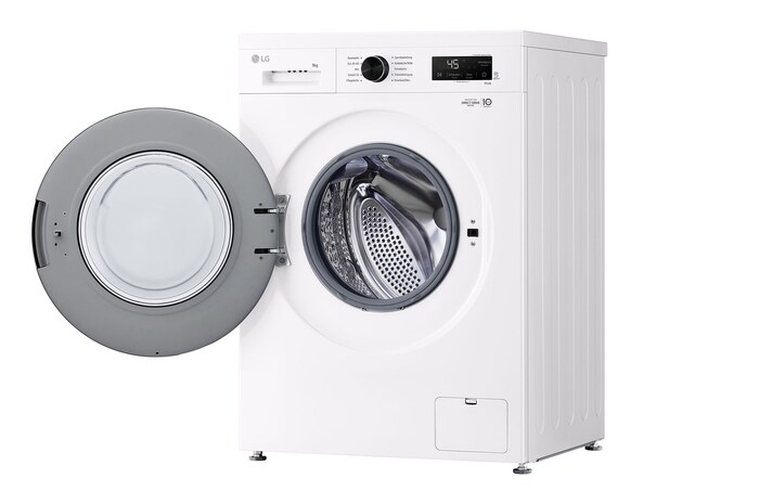 LG Waschmaschine Essence White (A, 9 kg, 1.310 U./Min.) Unterbaufähig mit Steam & Inverter Direct Drive® | F4WB3095, F4WB3095