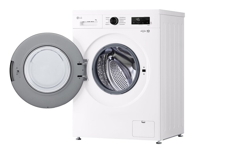 LG Waschmaschine Essence White (A, 9 kg, 1.310 U./Min.) Unterbaufähig mit Steam & Inverter Direct Drive® | F4WB3095, F4WB3095