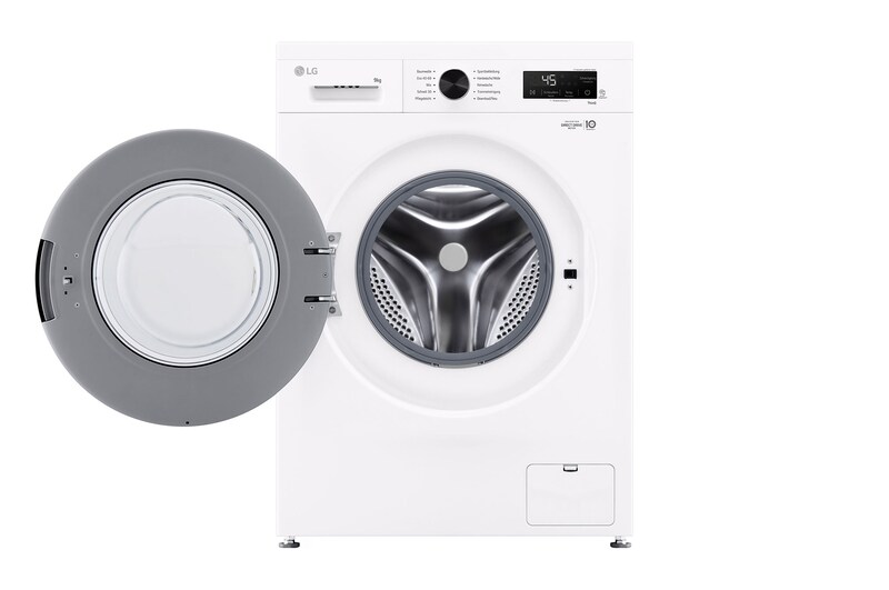 LG Waschmaschine Essence White (A, 9 kg, 1.310 U./Min.) Unterbaufähig mit Steam & Inverter Direct Drive® | F4WB3095, F4WB3095