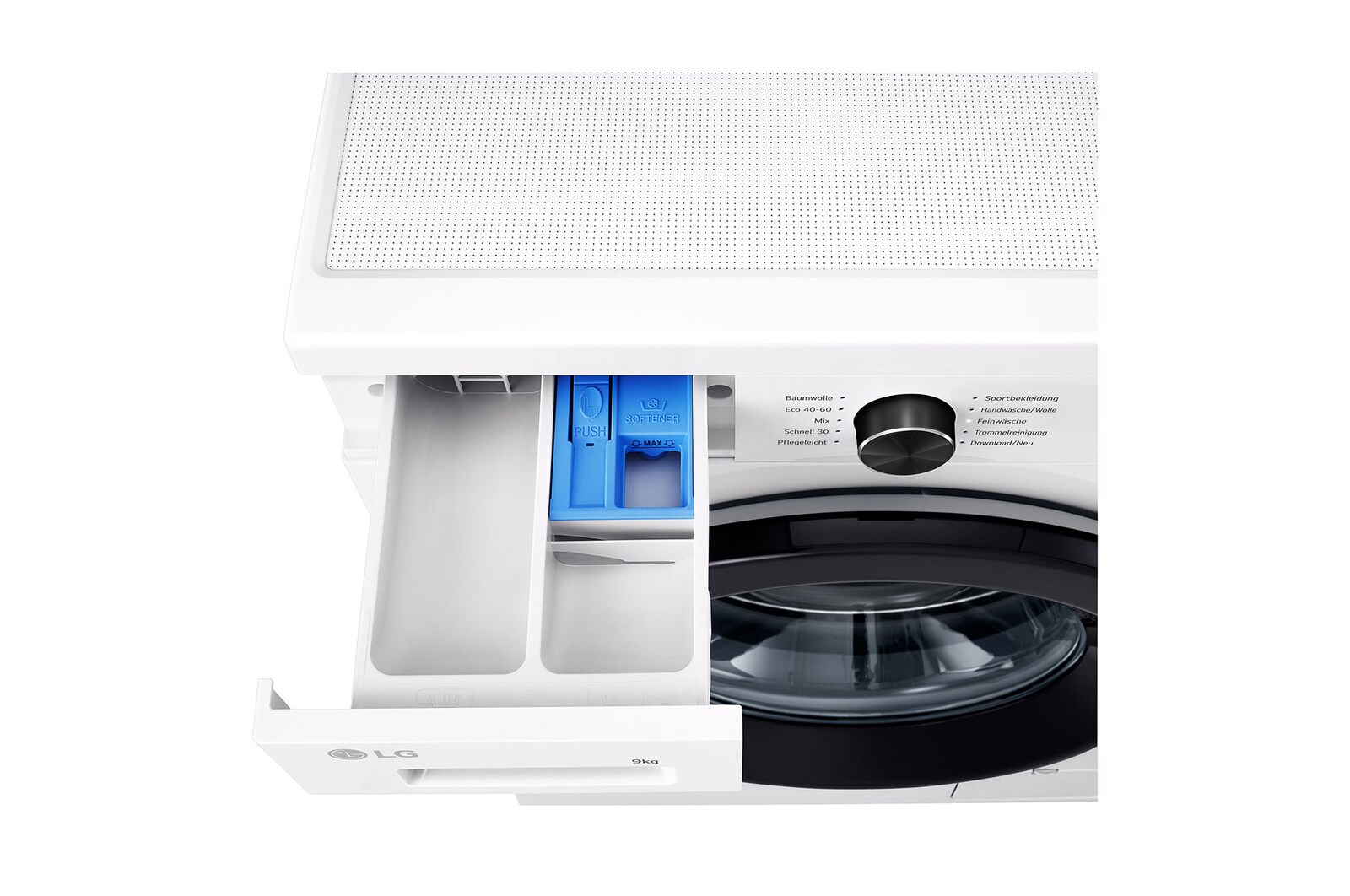 LG Waschmaschine Essence White (A, 9 kg, 1.310 U./Min.) Unterbaufähig mit Steam & Inverter Direct Drive® | F4WB3095, F4WB3095