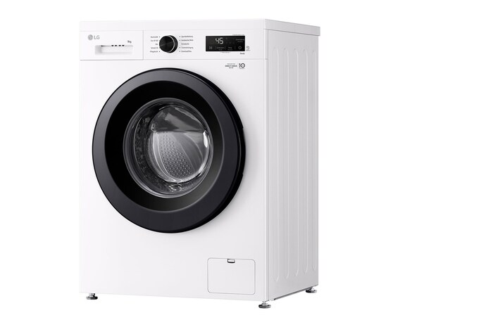 LG Waschmaschine Essence White (A, 9 kg, 1.310 U./Min.) Unterbaufähig mit Steam & Inverter Direct Drive® | F4WB3095, F4WB3095