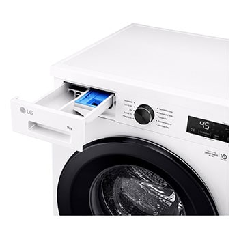 LG Waschmaschine Essence White (A, 9 kg, 1.310 U./Min.) Unterbaufähig mit Steam & Inverter Direct Drive® | F4WB3095, F4WB3095