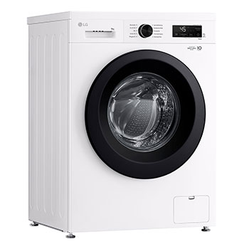 LG Waschmaschine Essence White (A, 9 kg, 1.310 U./Min.) Unterbaufähig mit Steam & Inverter Direct Drive® | F4WB3095, F4WB3095