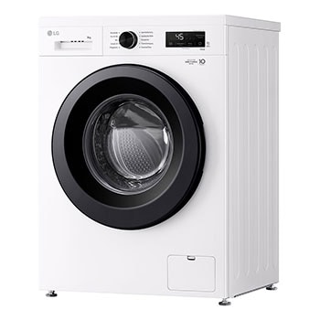 LG Waschmaschine Essence White (A, 9 kg, 1.310 U./Min.) Unterbaufähig mit Steam & Inverter Direct Drive® | F4WB3095, F4WB3095